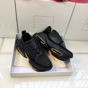 B-Bold Lage casual sneakers met ronde kop en veters Heren en dames designer luxe merk Suède leer Gouden letterlogo broekschoenen zwart Herfst- en winterschoenen