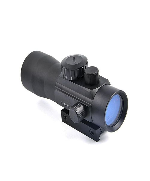 B marca 3X44 RD táctico punto rojo mira de caza ajuste riel montaje 11mm20mm mira telescópica Rifle mira Scope4651841