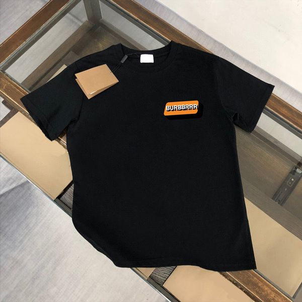 B Brand Designer Tees Camisetas de algodón de lujo Letras Camisetas casuales para hombres Naranja Señoras Top Euro Tamaño 3XL