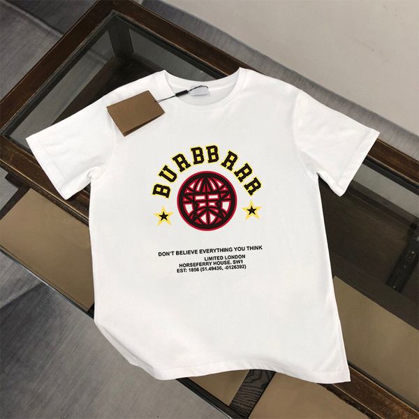 B Marca Moda Desigenr Tees Camisetas de lujo para hombres Letras de algodón Damas Top Street Style Camiseta Euro Tamaño 3XL