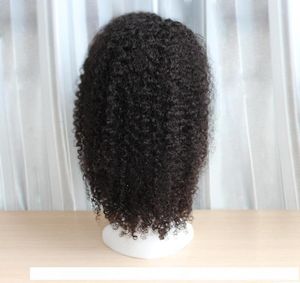 B Glueless Lace Front Virgin Human Hair Pruiken Frontale kanten pruiken Afro kinky krullende stijl deel middelste deel 8 22 inch Afrikaanse AME9296939