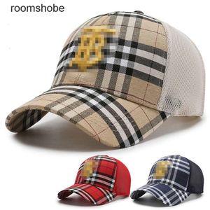 B Hat Baseball Cap Baseball Cap Mens Cap printemps Cape à plaid à la mode Broidered Cap en plein air CAP