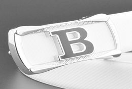 B Lettre en cuir Summer White Men039s Corée Casual Small Panter Belt Belt Company Gift1470389