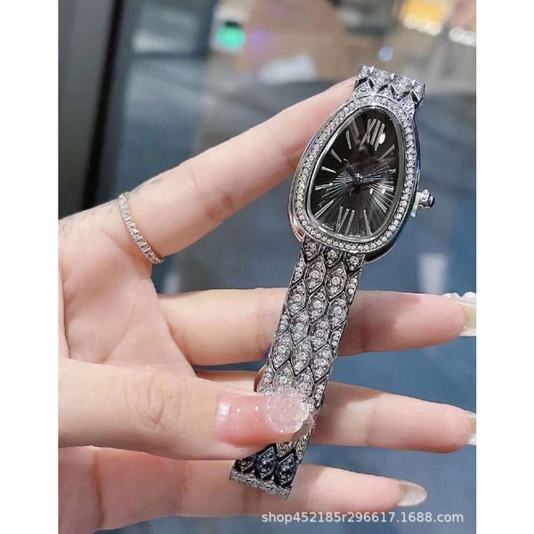 B Luxury Women Fashion Serpenti Seduttori Wristwatch Designer Watch Light Snake Head Classic Diamond Double Ring Volyle Quartz Women's Gwof Q4TD