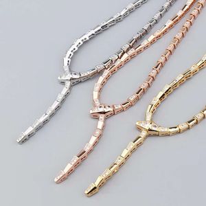 B ketting, modemerk ontwerper v ketting, complete slangenketting in klassieke minimalistische stijl, charmante Boheemse heren- en dameskettingen, beste cadeau