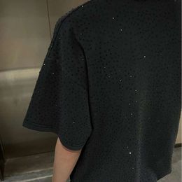 B Paris Sky Star T-shirt à manches courtes lavé à chaud avec diamants pour hommes et femmes