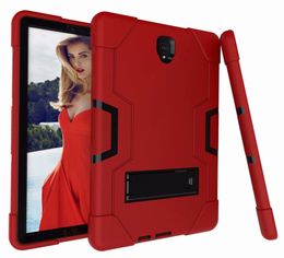 B Type PC + Siliconen Heavy Duty Schokbestendige Kickstand Hybride Robot Case Cover voor Samsung Tab A 10.5 T590 S4 T830 A 10.1 T510 Tab S5E T720 70P