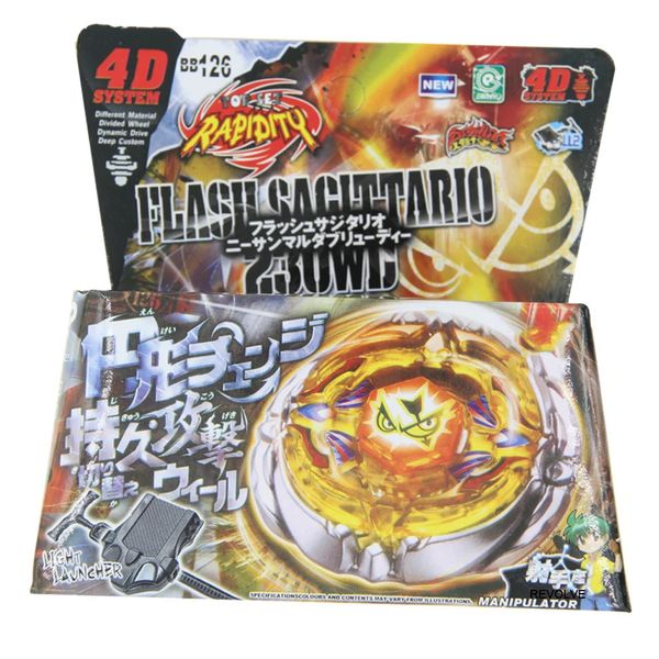 B-X TOUPIE BURST BEYBLADE TOUPIE BB126 4D FLASH SAGITTARIO 230WD lanceur METAL FURY 240116