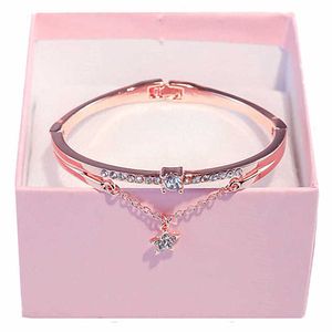 B001 version coréenne pleine de bracelets de forage femme simple cent étoiles fille fraîche amour miel bracelet bijoux cadeaux Q0719