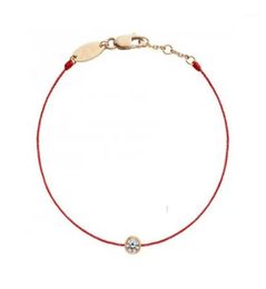 B01001E Bracelets rouge fil rouge pour femmes String 316L Bracelet Fleuré en acier inoxydable Bracelet Rouge rouge 136818215318542