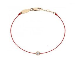 B01001E Bracelets de filetage rouge rouge pour femmes String 316L Bracelet de fleur de fleur en acier inoxydable Fleur Bracelet 136818211620196