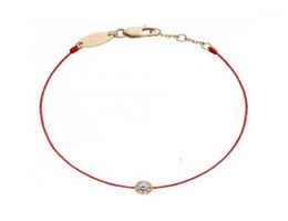 B01001E Fil rouge Redline bracelets pour femme chaîne en acier inoxydable 316L femmes Bracelet fleur de prunier rouge corde Bracelet136818219116654