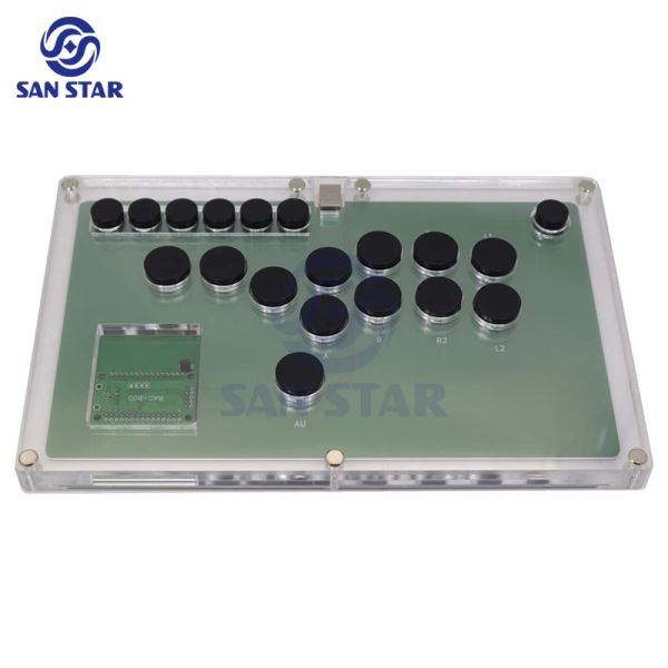 B1 DIY Todos los botones Hitbox Style Arcade Game Controler Fightbox Joystick Fight Stick Controller para PC/PS4 Obsf-24 30