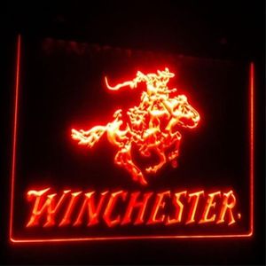 b107 Winchester Vuurwapens Pistool bier bar pub club 3d borden led neonlicht teken home decor crafts267A
