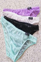 B111 Whole 3PCSLOT MEN039S Sexy Lace Bref Male Underwear Pantes Underpants CUECAS 6 Color3316695