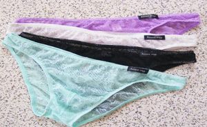 B111 Whole 3PCSLOT MEN039S Sexy Lace Bref Male Underwear Pantes Underpants CUECAS 6 Color8228913