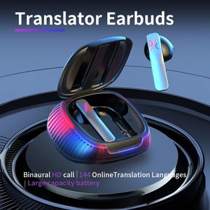 B18 Wireless Translator Bluetooth-ruisonderdrukking hoofdtelefoon met microfoon 4 modi ondersteunen 144 talen Real-Time Translation 240430