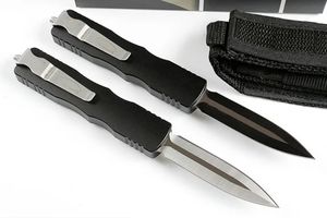 B2 Dirac Knife Tech-Micro Satin Double Edge Blade Poignées en aluminium Camping Combat tactique en plein air elf-défense AUTO Couteaux EDC Outil de poche