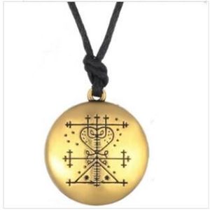 B21 Voodoo Loa Veve Hanger Geld Rijkdom Amulet Vintage Religie Geest Tekenen Necklace2227