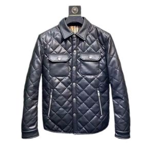 B23SS veste de créateur noire hommes à manches longues de luxe vestes en cuir PU hiver épais manteau pour hommes
