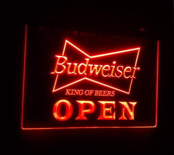 B27 ouvert Budweiser bière NR Pub Bar pub club 3d signes LED néon signe décoration de la maison artisanat 3831415