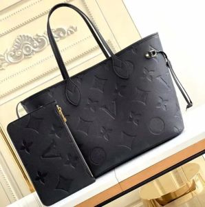 Luxurys Designer Tassen Dames Handtas Reliëf zwarte schoudertassen Naverfull Woman Composite Lady Clutch De Tote Bag Portemonnee Portemonnee