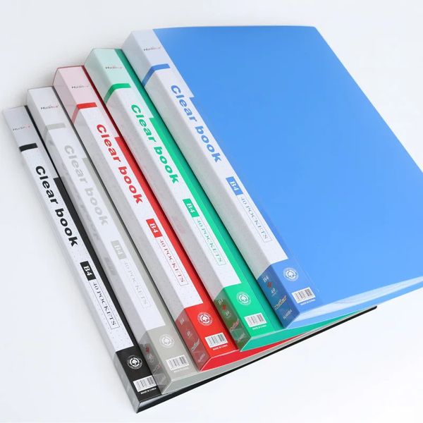 B4 Plastic Budget Binder Fichier Fichiers Documents Livret Booklet Boîte 40/60 Pages Office de bureau Student Supplies Organisateur 240416