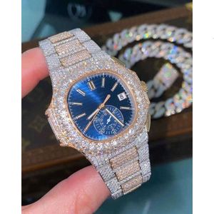 B4O6 2023 Polshorloge D66 Luxe herenhorloge 4130 uurwerk horloge voor mannen 3255 montre de luxe Mosang steen ijs VVS1 GIA horloge Diamanten horloges wriD7MK81ABUCBB