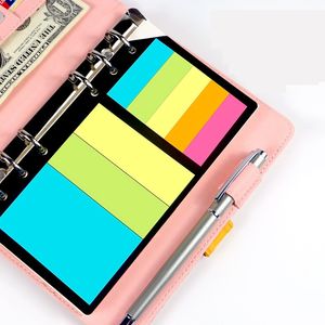 B5 A5 A6 Sticky Notes Planner Schedule 6 Gaten Binder Dairy Memo Divider Sticker voor Losse Leaf Spiraal Notebook Geschenken