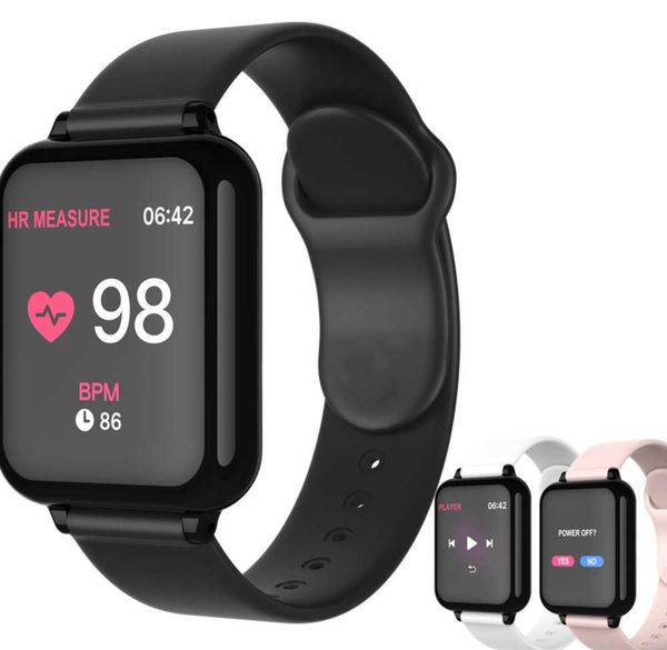 B57 montre intelligente étanche Fitness Tracker Sport pour IOS Android téléphone Smartwatch moniteur de fréquence cardiaque fonctions de pression artérielle z58d