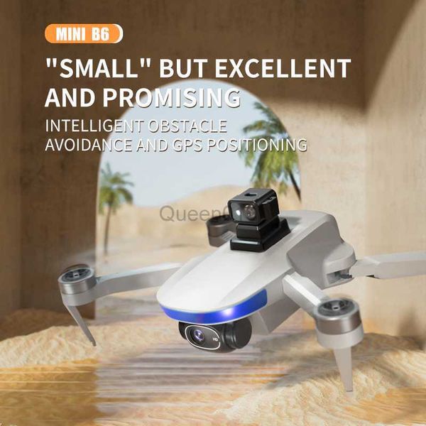 B6 mini GPS véhicule aérien sans pilote (uav) 4 k hd caméra évitement d'obstacles télécommande sans brosse flux de lumière artisanat pliant HKD230807