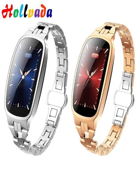 B72 Ladies Luxury PPG Smart Watch Gold Silver Steel Band Care Sket Monitor Pression Camera Camera Fitness Tracker Smart Bracelet3216038