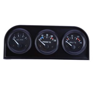 B735 52MM 3 en 1 Medidor de automóvil Indicador automático Temperatura del agua Sensor de presión de aceite Kit triple