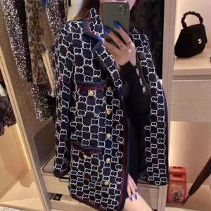 B78 mode femmes costume vêtements de créateurs blazers Double G printemps tweed nouveaux hauts sortis