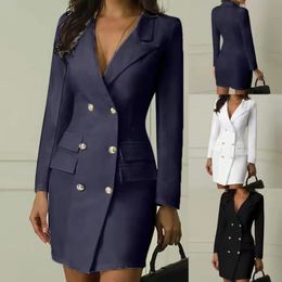 B806 Fashion Femmes Suit Designer Vêtements Blazer Casual Double Breasted Pocket Vestes Longtes élégantes Slim Slim Formelles d'extérieur