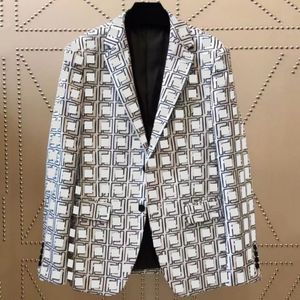 B9023 Herenkostuum Blazer Italië Parijs Luxe herenjas Merk Double F Jassen met lange mouwen Trouwjurk