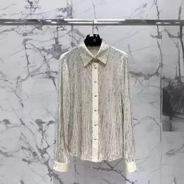 Balma Women's Blouses Camisas de diseñador Camisas elegantes camisas para mujer Camiseta de corsé de corsé de oro Monada de seda de seda