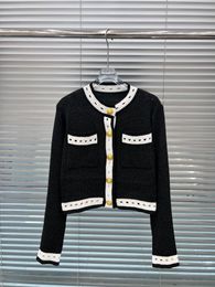 Balma Sweaters Sweaters Designer Shirts Elegantes camisas para mujer Camiseta de corsé de corsé de oro Sweater de cañador de punto de punto rayado de seda