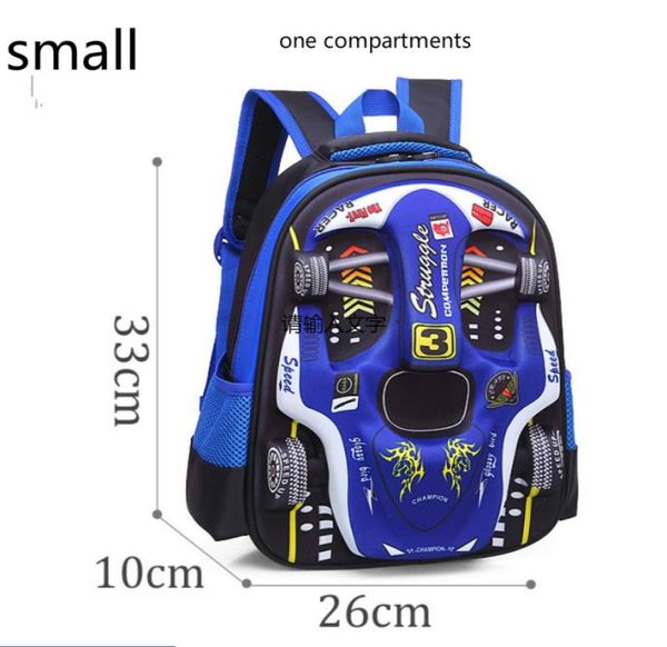 Babay Sac à dos enfants 3D voiture sacs d'école garçons maternelle cartable école primaire sac à dos enfants cartable Mochila Infantil Zip Y4185984