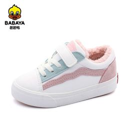 Babaya Bebé Zapatos de invierno Botas para niñas Zapatos de invierno para niños pequeños Cálido Plus Terciopelo Nuevo 1-6 años Niños Niños Zapatos de algodón 210312