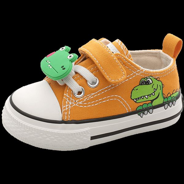 Babaya enfants toile bébé 1-3 ans garçons filles bambin chaussures en tissu dessin animé petit crocodile LJ201104