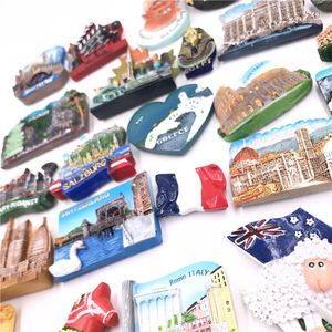 Babelemi China Japon Autriche tchèque Russie Turquie Thaïlande USA India Réfrigérateur Aimments 3d Magnet Travel Souvenir Décoration 240429