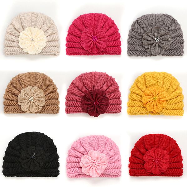 Babies Warmzy Baby Beanie Sombreros Bowning Kiding Children Girls Hats Pittler Solid Warm