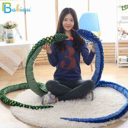 Babiqu 1pc 280cm grote cobra knuffel zachte kussen horror rekwisieten knuffelen knuffels grote size boa slang simulatie cobra pop voor kind J220729