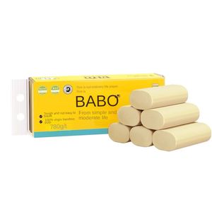 BABO – rouleau de papier sans noyau, Non blanchi, emballage domestique abordable, 4 couches épaisses, 78g, 30 rouleaux, à partir des enchères