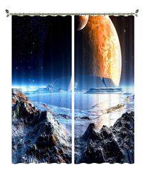 Babson Galaxy 3D Impression numérique Curtain Shading Curtain Personnalité Diy Univers Creative Star Curtain2956379