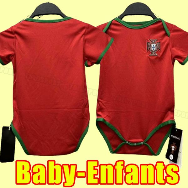 Bebé 2024 kit para niños Jerseys de fútbol Portuguesa Joao Felix Bruno Fernandes Bernardo Andre Silva Diogo J Camisa de fútbol Camisa de Futebol Fans Enfants Enfants