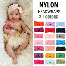 Baby 21Colors Ins European and American Candy Color Bow Hoofdband Baby Girl Elegant Hair Bows Accessoires B1