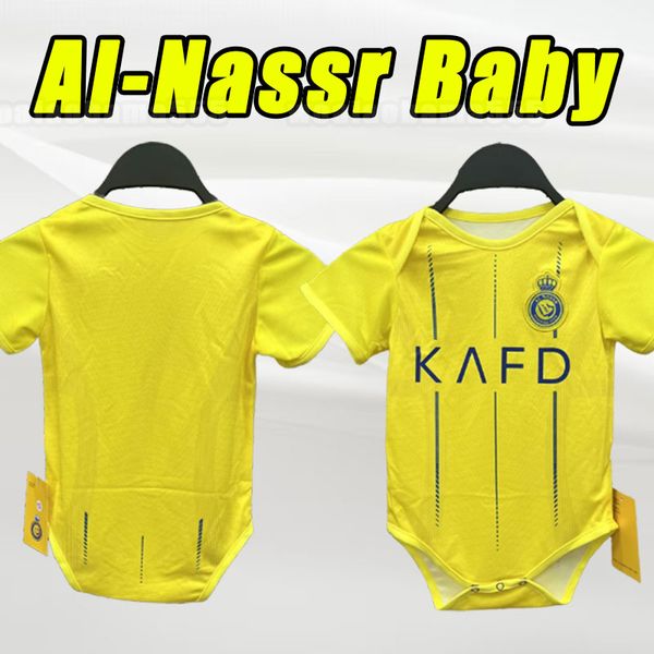 BABY 23 24 Al Nassr FC Soccer Jerseys Ronaldo 2023 2024 Home Away CR7 Gonzalo Mane Martinez Talisca Kit enfants Football Shiirt Al-Nassr enfant enfants