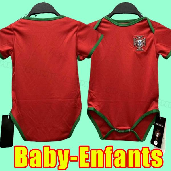Bébé 24 25 Portuguesa Joao Felix Soccer Jerseys Ruben Neves Bruno Fernandes Shirt J. Otavio Ronaldo Kids Kit Set Uniform 2024 2025 Enfants Child